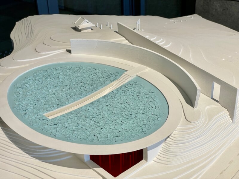 兵庫県立美術館のAndo Galleryにある本福寺水御堂の建築模型