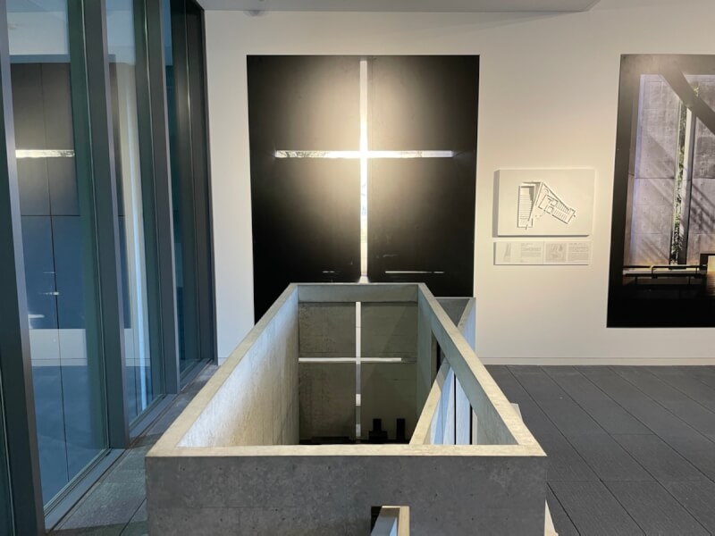 兵庫県立美術館のAndo Galleryにある光の教会の建築模型