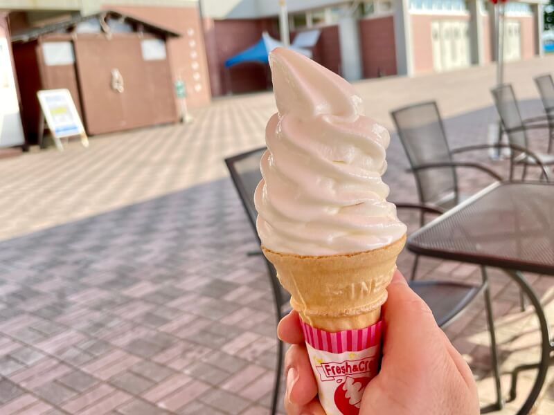 道の駅 メルヘンの丘めまんべつで食べたソフトクリーム