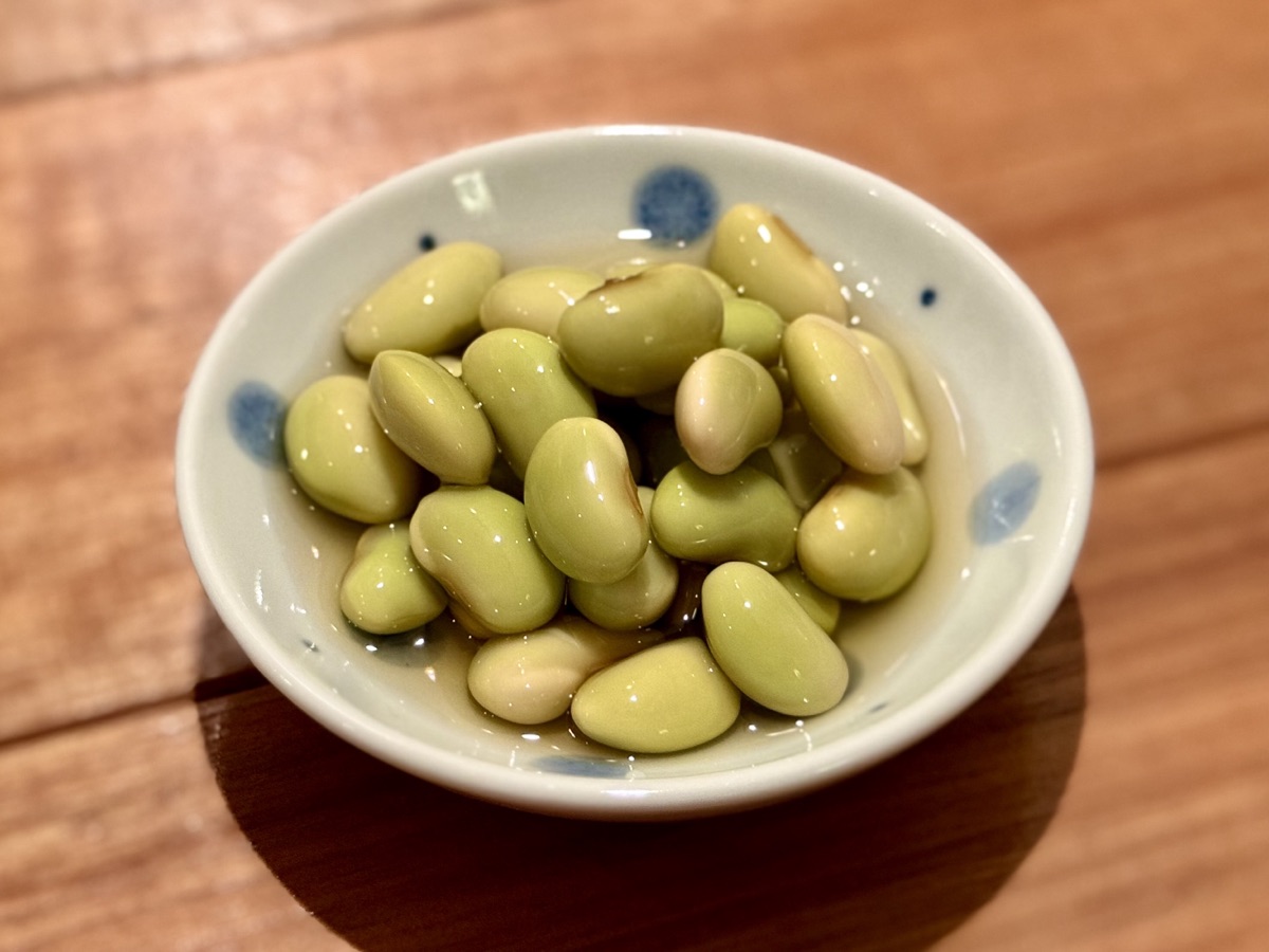 町屋あかりやの料理
お通しのお豆