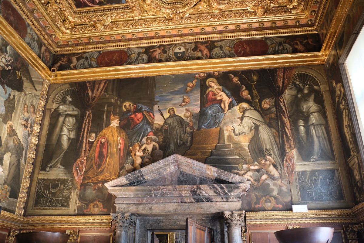 アンドレア・グリッティ、聖マルコに伴われ、聖母子と他の聖人たちの前に(Andrea Gritti, assistito da San Marco, dinanzi alla Vergine col Bambino e altri santi)