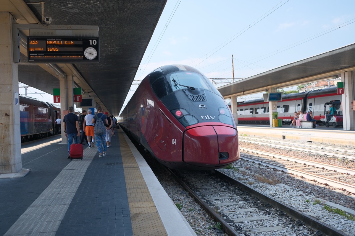 イタロの車両の正面