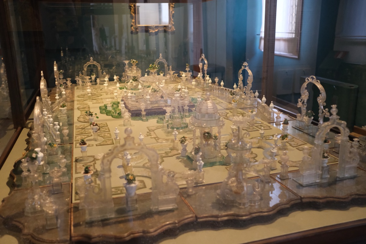 ガラス美術館の展示
庭園を再現