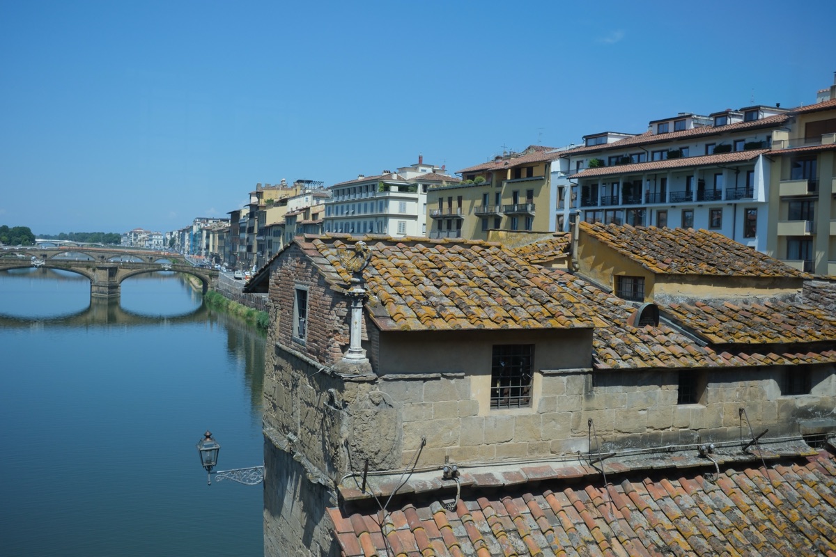 ヴァザーリな回廊から見えた外の景色