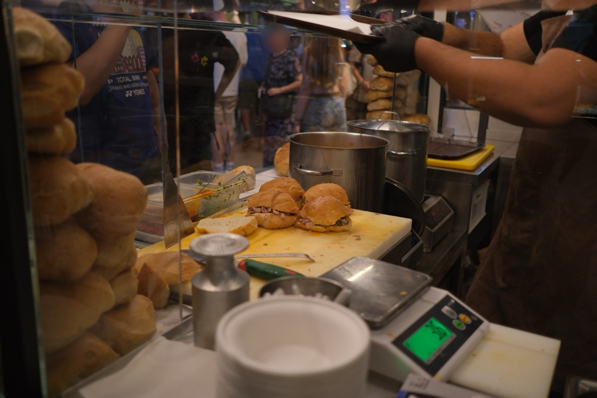 ランプレドットを調理しているところ