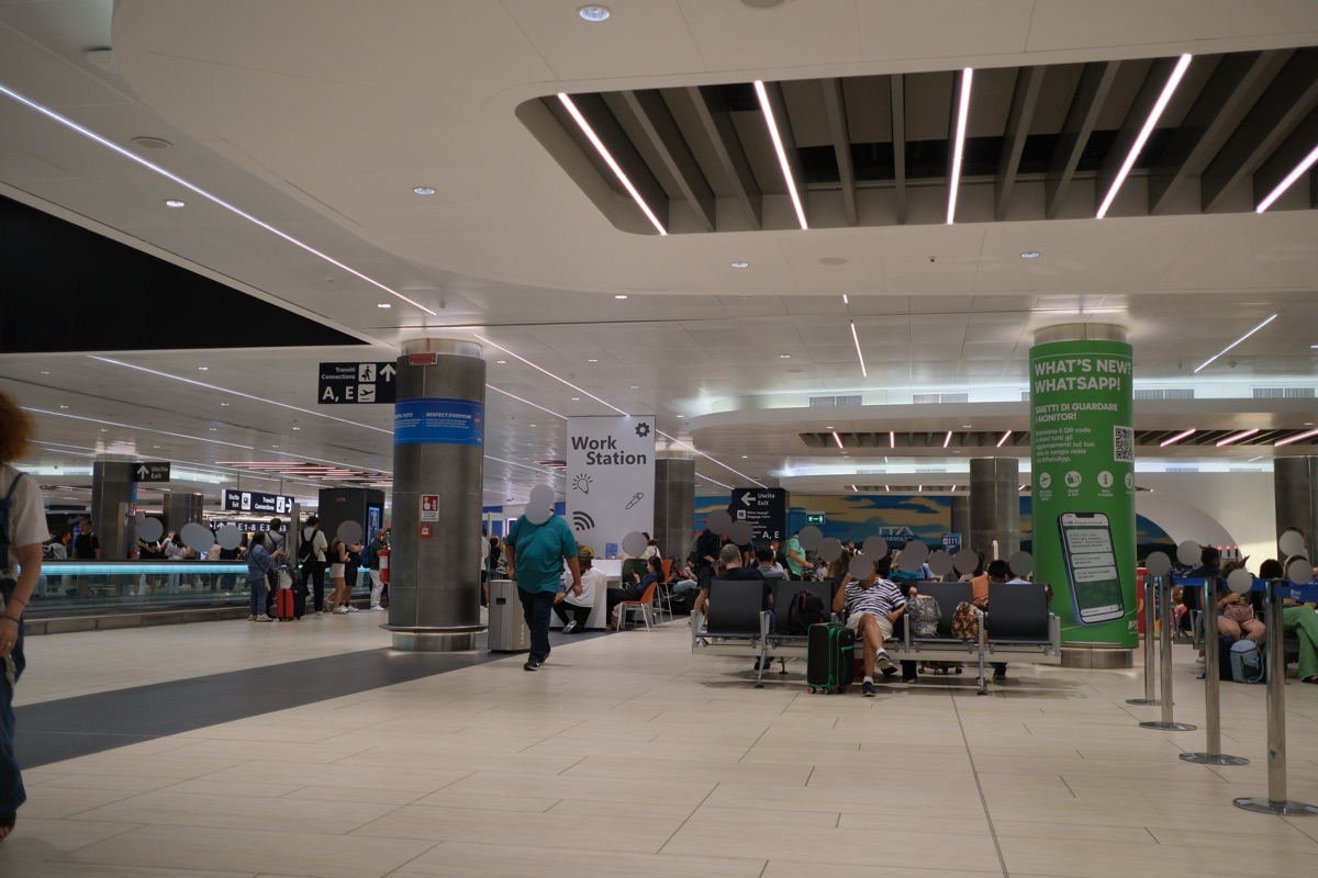 フィウミチーノ空港のラウンジ
