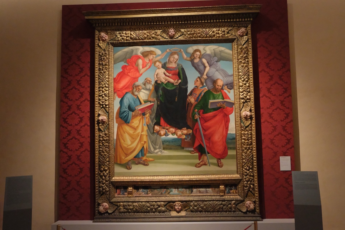 聖母子と天使および聖ペテロ、聖ベネディクトゥス、聖ステファノ、聖パウロ