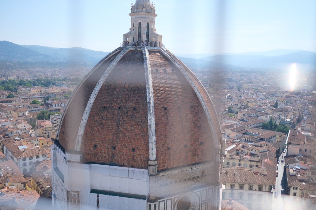 ジョットの鐘楼の頂上から見たドゥオーモ