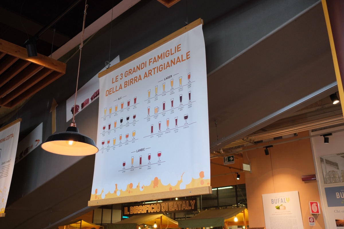 ラ・ビッレリアのビールのメニュー