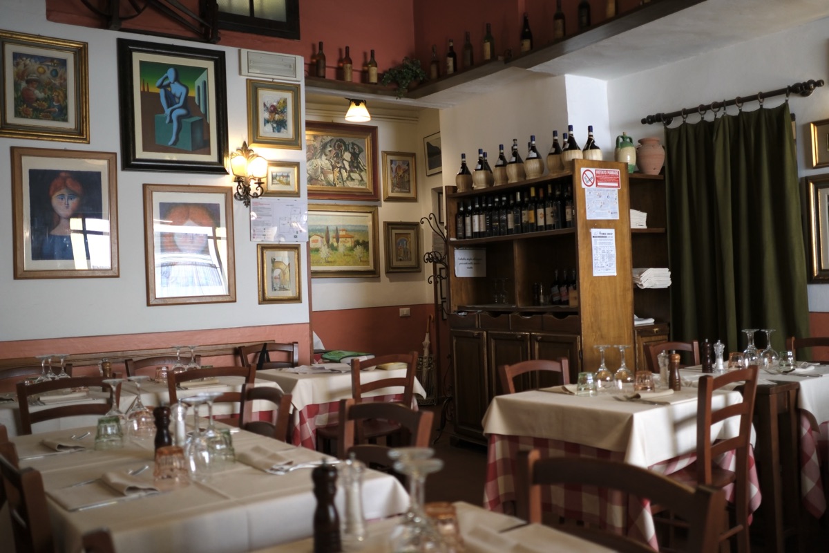 トラットリア・イ・ドゥエ・ジェー（Trattoria I Due G）の店内