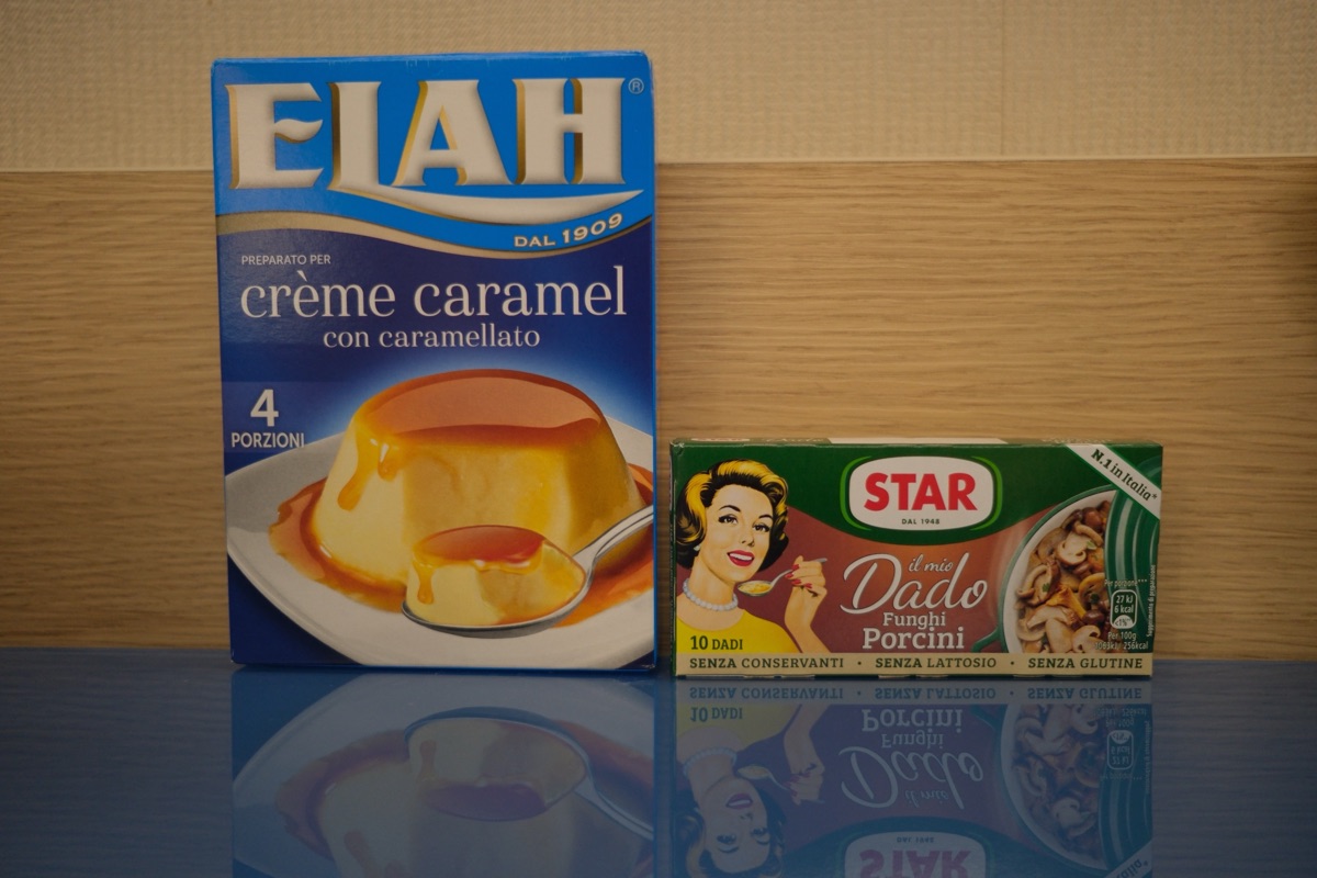 エラ・クレーム・カラメルとスター・イル・ミオ・ダード（ポルチーニ風味）