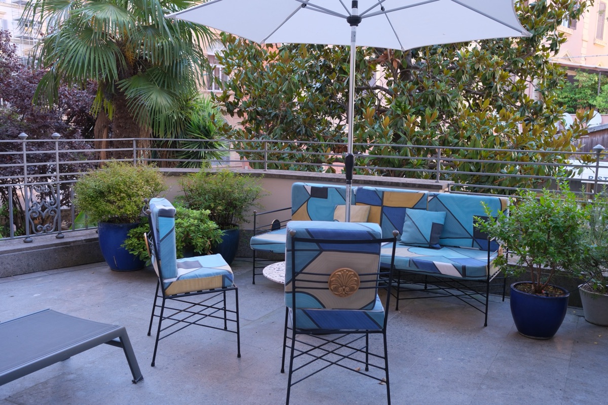 Wローマの客室のバルコニー