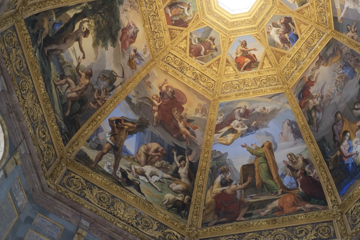 メディチ家礼拝堂のドームの天井のフレスコ画