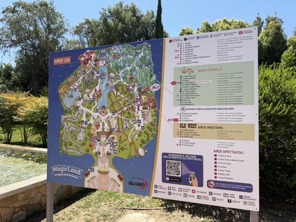 マジックランドランド全体地図の看板