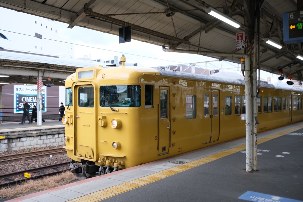 小倉に戻るときの列車