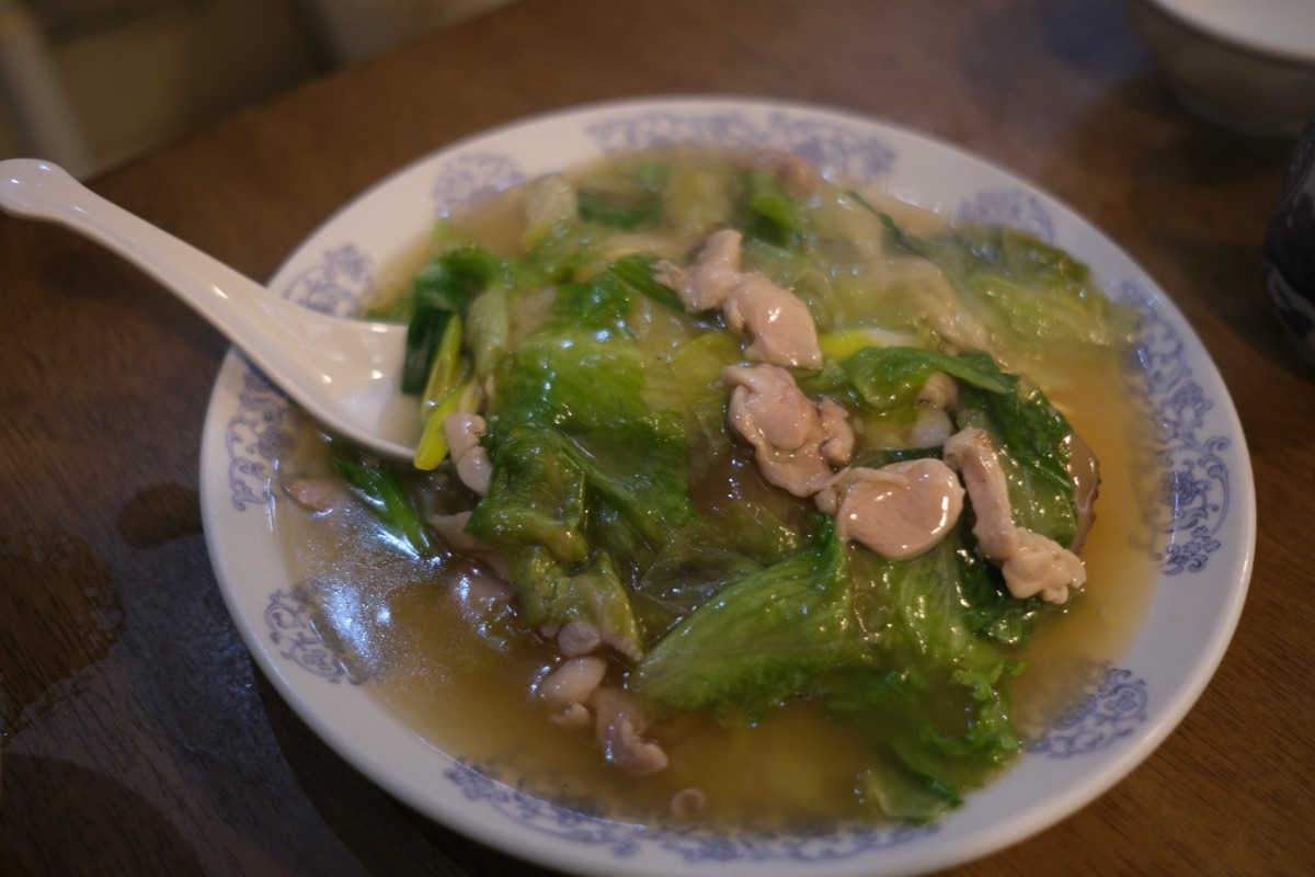 撈麺(エビカシワソバ)