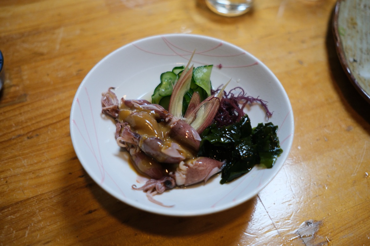 大衆割烹 善甚　ホタルイカ酢味噌